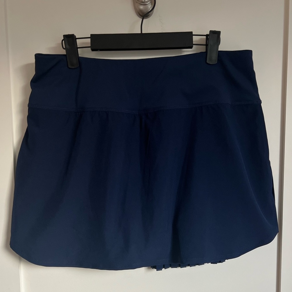 🛍️Baleaf Navy Blue Pleated Skort Skirt Pickleball Tennis Golf Lined Pockets 2XL - Picture 7 of 8